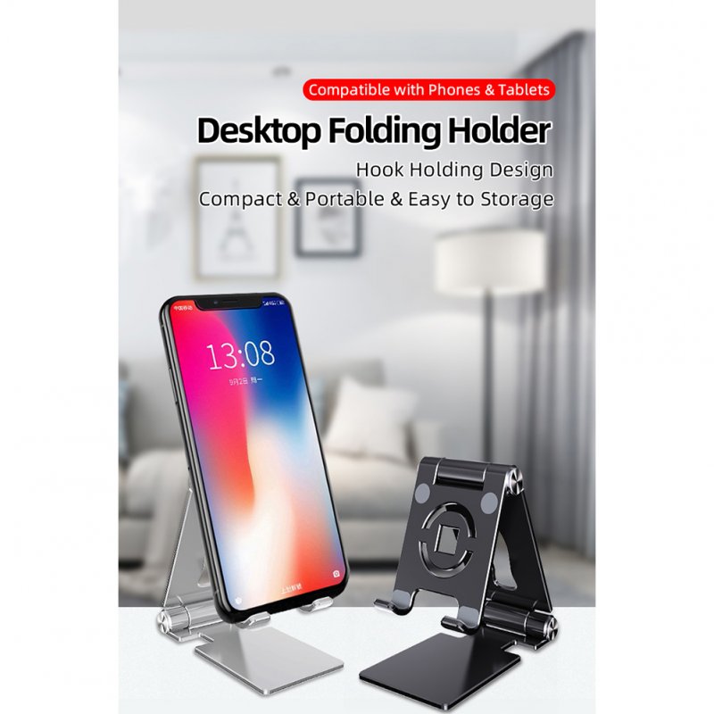 Mobile Phone Stand Foldable Portable Aluminum Alloy Desktop Phone Holder Cradle Dock Stable Tablet Bracket 