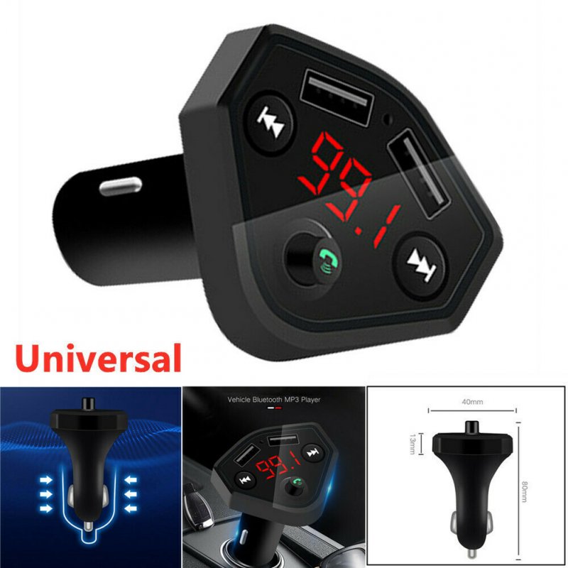 B4 12V 24V Car Cigarette Lighter Socket USB Charger MP3 Player Bluetooth Hands-free Ro