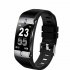 BM08 Smart Bracelet Sports Heart Rate Blood Pressure Sleeping Quality Monitoring Notification Push Watch black