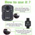 BOBLOV HD66 02 64GB HD 1296P Mini Camcorder Security Body Camera Night Vision Video Recorder  GPS  remote control version  64G 