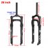 BOLANY Snow Bike Front Fork For A Bicycle 26inch Aluminum Alloy Air Gas Fat Fork Bike For 4 0 Tire Bicycle Accessories Straight pipe shoulder control