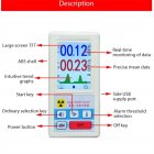 BR-6 Geiger Counter Nuclear Radiation Detector Personal Dosimeter X-ray Beta Gamma Detector Lcd Radioactivity Tester White