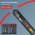 BSIDE Non contact Voltage Detector Tester Multimeter Display Smart Live wire Test pencil DC AC Voltmeter Black