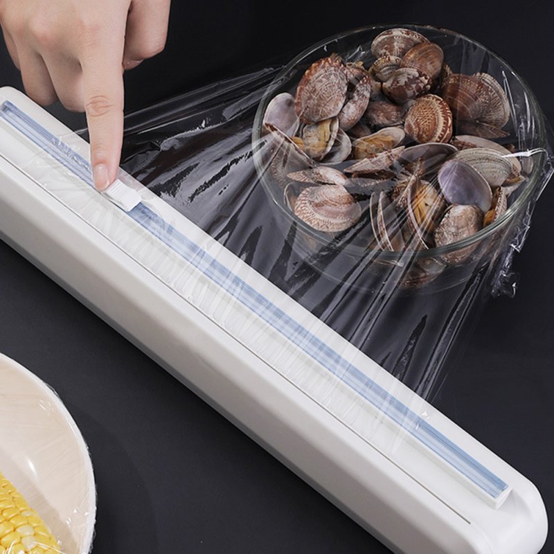 Kitchen Reusable Cling Film Dispenser With Cutter Adjustable Cling Wrap Dispenser With 12 Suction Cups 12 suction cups