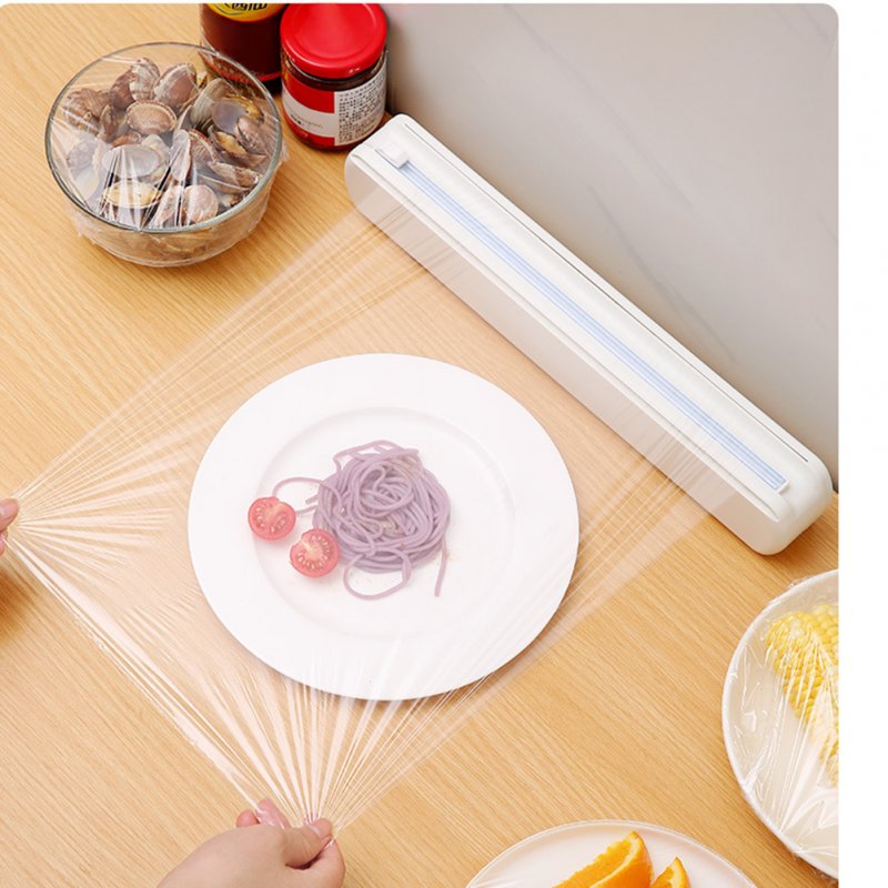 Kitchen Reusable Cling Film Dispenser With Cutter Adjustable Cling Wrap Dispenser With 12 Suction Cups 12 suction cups