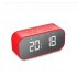 BT501 Portable Buletooth Speaker with Alarm Clock 5 0 Stereo Sound Speaker Digital Alarm Clock red