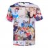 BTS 3D Digital Printed Shirt Loose Casual Leisure Short Sleeves Top for Man 3Da XL