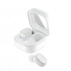 BY18 Tws Wireless Bluetooth Headphone Touch Control Noise Reduction Digital Display In-ear Sports Headset white