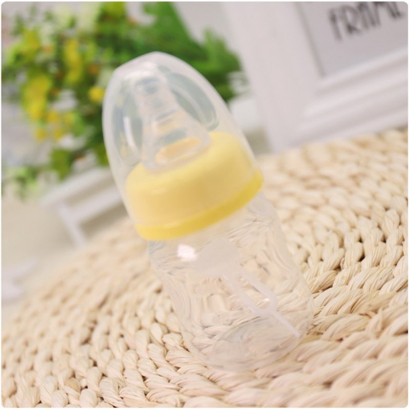 Baby 60ml Standard Caliber Milk Feeder Juice Feeder Mini Bottle yellow