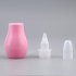 Baby Airpump Type Health Care Manual Silicone Solid Nasal Aspirator Infant Nasal Suction Device Pink