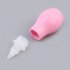 Baby Airpump Type Health Care Manual Silicone Solid Nasal Aspirator Infant Nasal Suction Device Pink