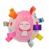 Baby Ball Plush Ball Toy Super soft comfort ball Easy to Grasp Bumps Help Develop Motor Skills  Pink Angel