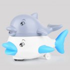 Baby Bath Toys For Boys Girls Electric Induction Water Spray Toddlers Bathtub Bathtime Toys Birthday Gifts Grey Dolphin + Electric Base
