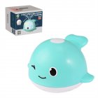 Baby Bath Tub Toys Water Spray Small Whale Lighting Automatic Sensing Water Sprinkler Bathroom Toy green