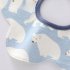 Baby Bibs Double Layer Cotton Waterproof Saliva Towel Cartoon Animal Printing 360 Degrees Rotating Bib blue mountain