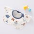 Baby Bibs Double Layer Cotton Waterproof Saliva Towel Cartoon Animal Printing 360 Degrees Rotating Bib mushroom bunny