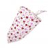 Baby Bibs Twill Cotton Triangle Lace up Drooling Soothe Towel Cartoon Printing Bibs For 0 1 Years Old Boys Girls red strawberry 40 x 40 x 58cm