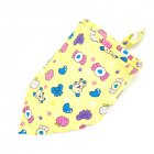 Baby Bibs Twill Cotton Triangle Lace-up Drooling Soothe Towel Cartoon Printing Bibs For 0-1 Years Old Boys Girls yellow candy 40 x 40 x 58cm