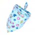 Baby Bibs Twill Cotton Triangle Lace up Drooling Soothe Towel Cartoon Printing Bibs For 0 1 Years Old Boys Girls blue candy 40 x 40 x 58cm