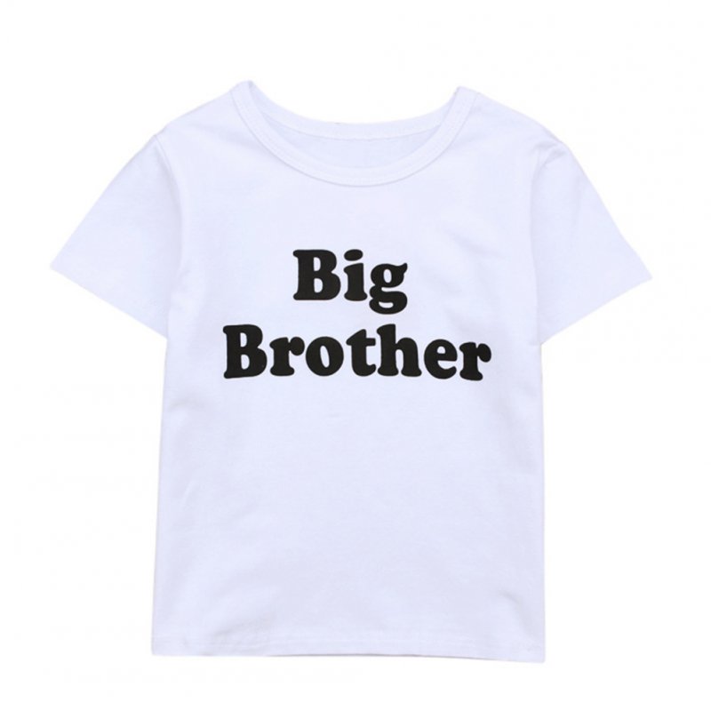 Baby Boy Big Brother Letters Printed Jumpsuit Baby Rompers Short Sleeve T-shirt Clothes