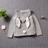 Baby Boy Girl Sweater Cotton Pullover Children Knit Blouse with Cute Rabbit Bunny Ears