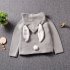 Baby Boy Girl Sweater Cotton Pullover Children Knit Blouse with Cute Rabbit Bunny Ears