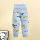 Baby Boys Girls Cotton Pants Cartoon Printing High Waist Belly Protecting Trousers For 1-3 Years Old Kids Tyrannosaurus rex 6-12months M