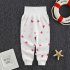 Baby Boys Girls Cotton Pants Cartoon Printing High Waist Belly Protecting Trousers For 1 3 Years Old Kids gray bear 6 12months M