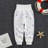 Baby Boys Girls Cotton Pants Cartoon Printing High Waist Belly Protecting Trousers For 1 3 Years Old Kids Holy Silver Dragon 3 6months S