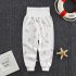 Baby Boys Girls Cotton Pants Cartoon Printing High Waist Belly Protecting Trousers For 1 3 Years Old Kids little fish 3 6months S