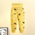 Baby Boys Girls Cotton Pants Cartoon Printing High Waist Belly Protecting Trousers For 1 3 Years Old Kids little yellow duck 3 6months S