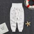 Baby Boys Girls Cotton Pants Cartoon Printing High Waist Belly Protecting Trousers For 1 3 Years Old Kids snow polar bear 3 6months S