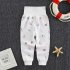 Baby Boys Girls Cotton Pants Cartoon Printing High Waist Belly Protecting Trousers For 1 3 Years Old Kids red horse 12 18months L