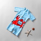 Baby Boys One-piece Swimsuit Cute Cartoon Printing Rash Guard Bathing Suit Sunscreen Warm Swimwear For Hot Spring red lobster 3-4Y S