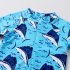 Baby Boys One piece Swimsuit Long Sleeve Short Pants Quick drying Beach Sunscreen Surfing Suit For Summer shark shaped 3 4years M