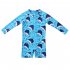 Baby Boys One piece Swimsuit Long Sleeve Short Pants Quick drying Beach Sunscreen Surfing Suit For Summer shark shaped 3 4years M