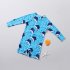Baby Boys One piece Swimsuit Long Sleeve Short Pants Quick drying Beach Sunscreen Surfing Suit For Summer shark shaped 3 4years M