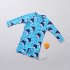 Baby Boys One piece Swimsuit Long Sleeve Short Pants Quick drying Beach Sunscreen Surfing Suit For Summer shark shaped 6 7years XL
