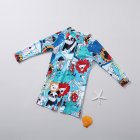 Baby Boys One-piece Swimsuit Cool Animal Paradise Print Quick-drying Long Sleeve Sunscreen Surfing Suit animal park 7-8Y XL