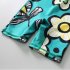 Baby Boys One piece Swimsuit Long Sleeve Short Pants Surfing Suit Children Swimwear Summer Sunscreen flower 4 5Y M