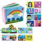 Baby Busy Book Colorful Rainbow DIY Book Sensory Board Educational Activities For Learning Fine Motor Skills