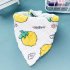 Baby Cotton Bibs 8 layer Double sided Gauze With Button Cartoon Printing Bandana Drool Bibs For Boys Girls blue yellow car 45 x 30 x 30cm