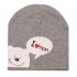 Baby Cotton Hat I LOVE PAPA MAMA Print Cap Spring Autumn Winter Knitted Warm Head Cover For Girl Boy Baby Toddler Kids  Blue mom 0 24M  6 months   2 years old 