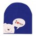 Baby Cotton Hat I LOVE PAPA MAMA Print Cap Spring Autumn Winter Knitted Warm Head Cover For Girl Boy Baby Toddler Kids  Blue mom 0 24M  6 months   2 years old 