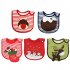 Baby Cute Waterproof Bibs Christmas Cartoon Dribble Tower with Snap Button