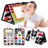 Baby Floor Mirror Toy Magic Mirror Sensory Toys For 6  12 Months Babies Intelligence Development Crawl Toys orange folding mirror