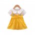 Baby Girl Floral Princess Dresses Short Sleeve Birthday Wedding Party Clothes Suitable For 1 3 Children pink 32 36M 110