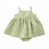 Baby Girl Sling Dress Stylish Plaid Sleeveless Pullover Cotton Dress For 0 3 Years Old Kids Green plaid 3 6M 66
