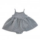 Baby Girl Sling Dress Stylish Plaid Sleeveless Pullover Cotton Dress For 0-3 Years Old Kids black and white plaid 0-3M 59