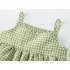 Baby Girl Sling Dress Stylish Plaid Sleeveless Pullover Cotton Dress For 0 3 Years Old Kids yellow plaid 24 36M 90